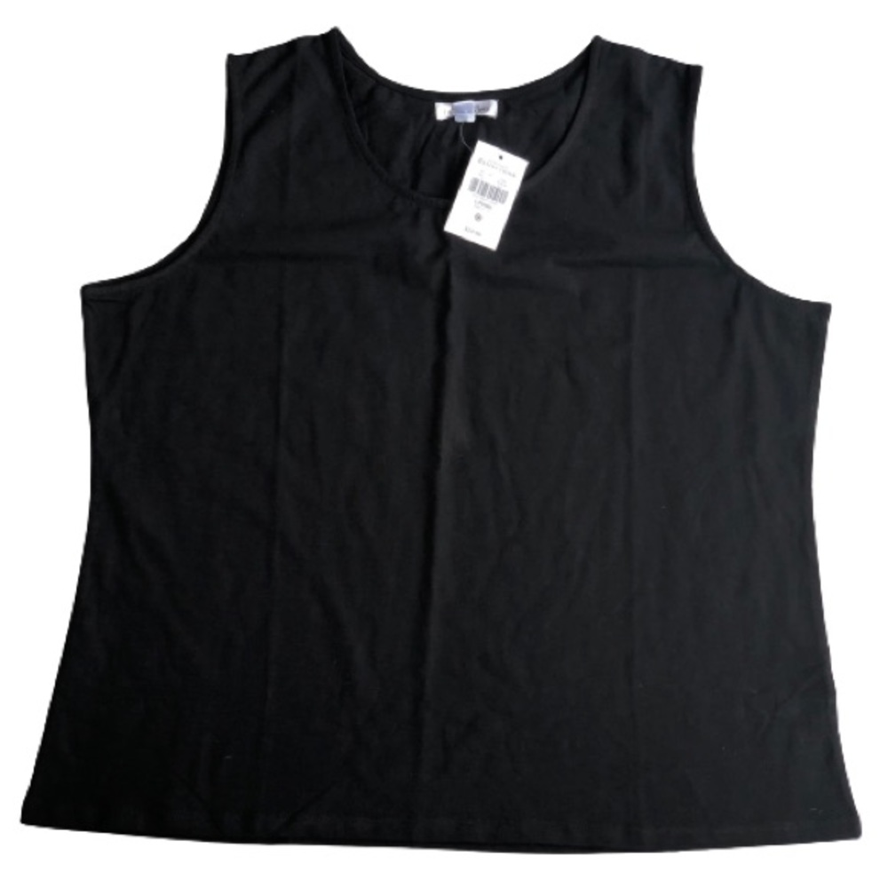 Northern Reflection sleeveless black top Petite